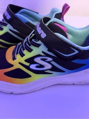 Skechers Kids Rainbow Athletic Shoes - Black/Multi